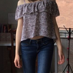HOLLISTER Off the Shoulder Floral Top-Bundle